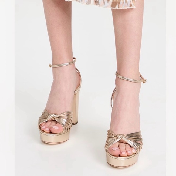 Loeffler Randall Platform Block Heel Sandals with Ankle Strap *NWT size 6 - Picture 2 of 7